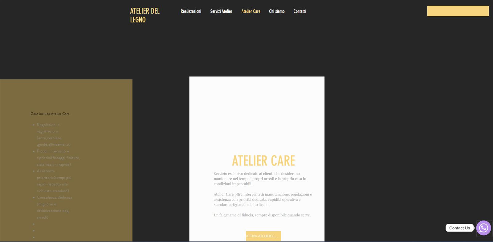 Vecchia sezione Atelier Care